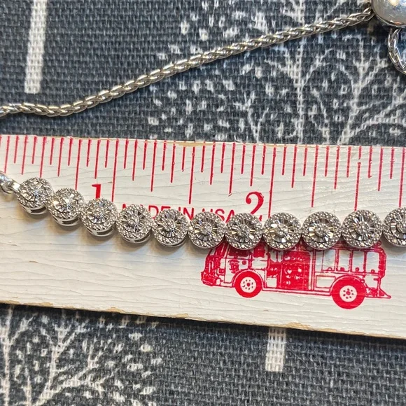 Zales 925 Silver with Diamonds Bolo Adjustable Bracelet - Picture 8 of 11